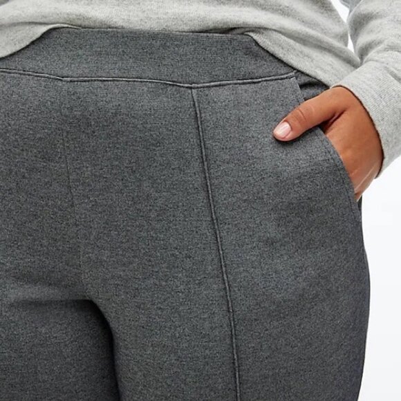 NWT Women's‎ J. CREW Pintuck Workwear Pant #BA199 Heather Charcoal | Size XL - Picture 4 of 11